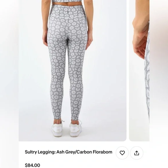 Glyder Women’s Gray Geometric Print Leggings, New with tags - Picture 3 of 5